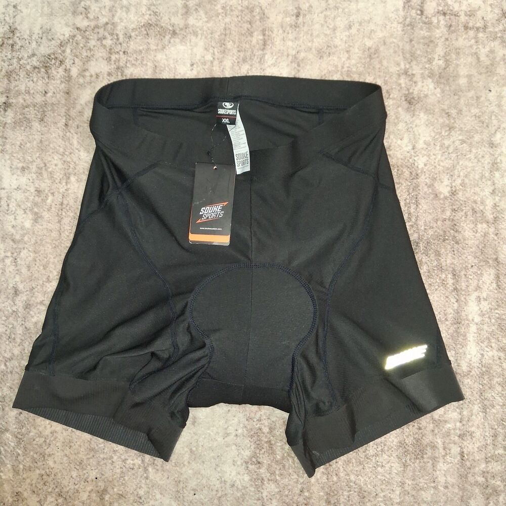 NWT Souke Sports Women's Padded Cycling Shorts Black Size XXL